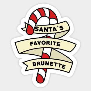 Santa's Favorite Christmas Brunette Sticker